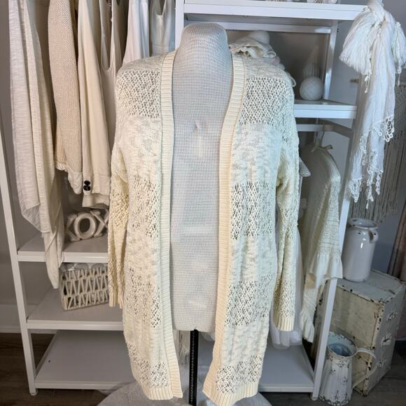 Torrid cream Plus sz. 1X Long line cardigan casual, every day work office #4437 - Picture 1 of 9